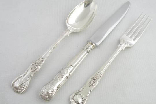 Kings Pattern silver cutlery