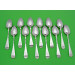 12 silver Hanoverian dessert spoons London 1759 Elizabeth Oldfield
