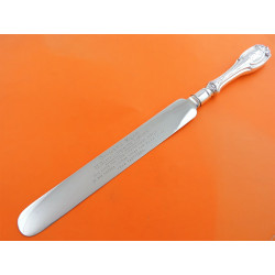 1st Batallion Lancashire Fusiliers mess silver knife London 1890