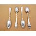 4 Irish silver fancy back spoons Dublin by David Peter