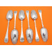 6 Georgian silver table spoons London 1732 by Joseph Smith