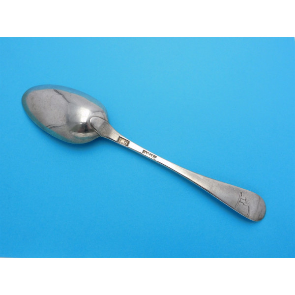Aberdeen Hanoverian silver table spoon by James Smith Scottish provincial