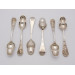 Acorn bowled silver picture front teaspoons coker Hannam