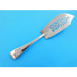 Admiralty pattern silver fish slice London 1860 Hunt Roskell