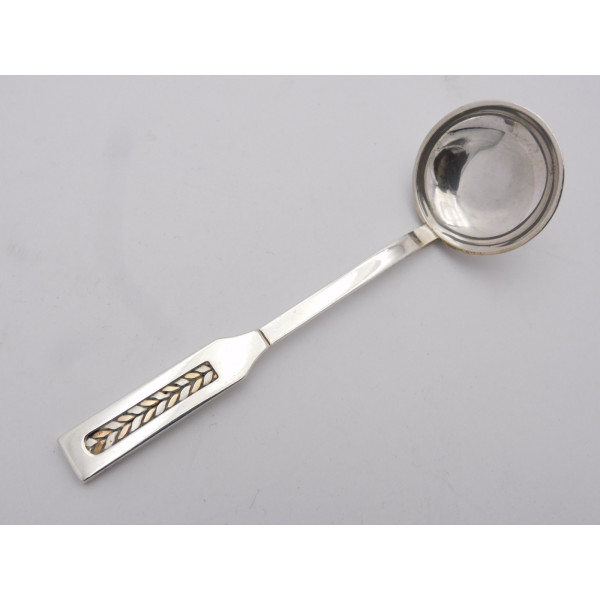 Anthony Hawksley silver cream ladle 1978