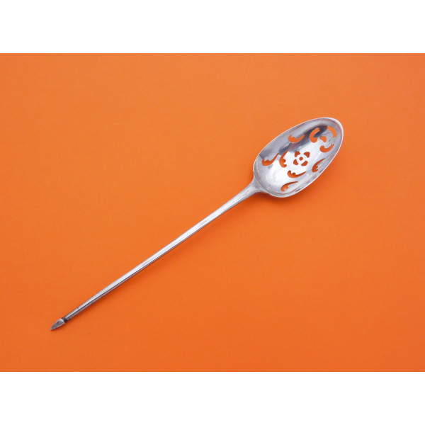 Antique silver mote spoon with shell back Nicholas Hearnden