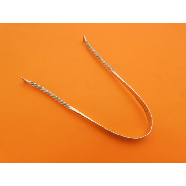 Antique silver tongue scraper London 1823 Charles Rawlings