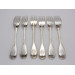 Armorial silver table forks by Paul Storr French fiddle thread