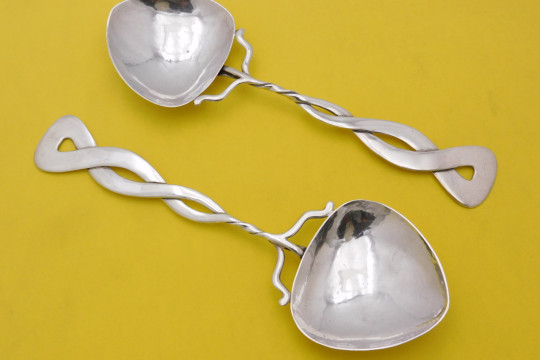 Art Nouveau silver Liberty Co serving spoons