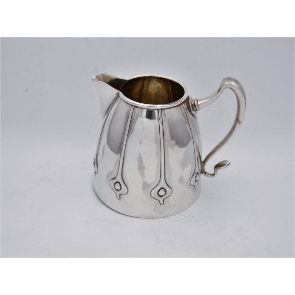 Art Nouveau silver cream jug Sheffield 1908 Thomas Bradbury