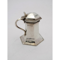 Arts Crafts Omar Ramsden silver mustard pot 1925