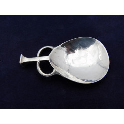 Arts Crafts Silver caddy spoon by AE jones Birmingham