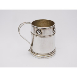 Arts crafts silver mug Sandeim Brothers 1918