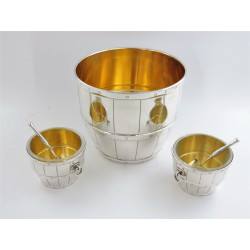 Asprey silver caviar set