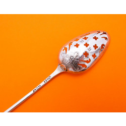 Basket of flowers silver mote spoon