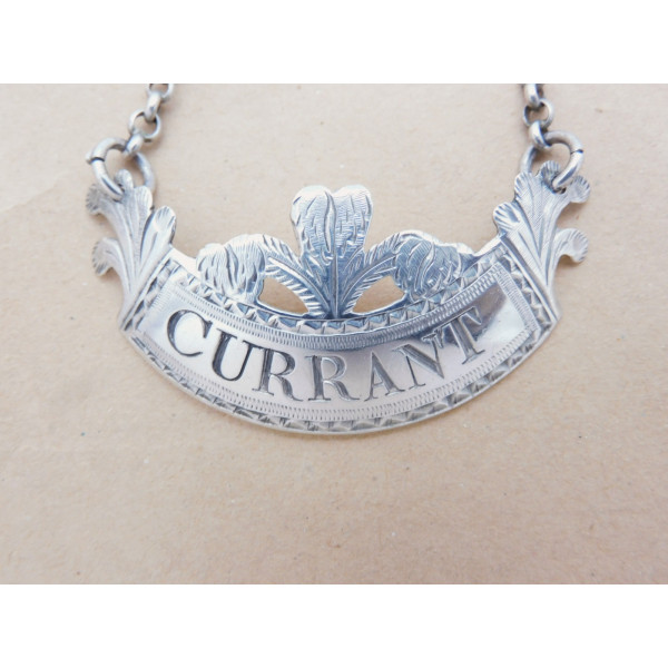 Bateman silver currant wine label 1811