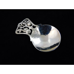 Bernard Instone Apple tree silver caddy spoon