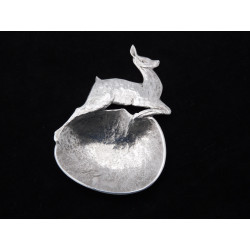 Bernard Instone leaping deer silver caddy spoon 1929