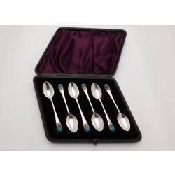 Bernard Instone silver teaspoons Birmingham 1927
