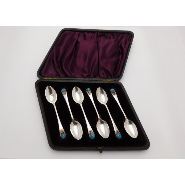 Bernard Instone silver teaspoons Birmingham 1927