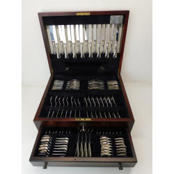 Boxed 84 piece Reed Ribbon Silver Canteen of Cutlery1996