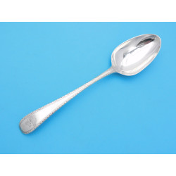 Bright cut George III silver table spoon by George Smith London 1782