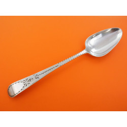 Bright cut Georgian Exeter silver table spoon by Richard Ferris