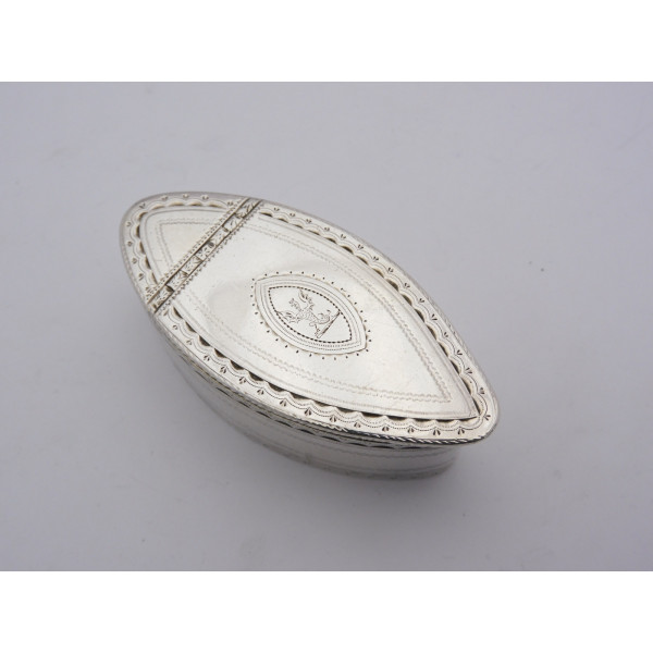 Bright cut irish silver snuff box Dublin 1789 James Keating