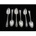 Bright cut silver teaspoons London 1801 by Peter William Ann Bateman