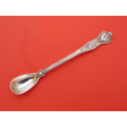 Bright vine silver mustard spoon Chawner