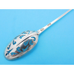 Britannia standard silver mote spoon rattail Richard Edwards