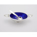 Cactus Pattern sterling silver salt pot and spoon by Georg Jensen