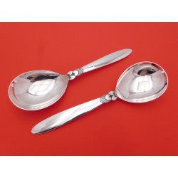 Cactus silver serving spoons by Georg Jensen