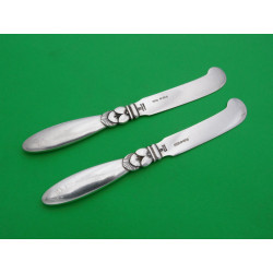 Cactus sterling silver Georg Jensen butter knives