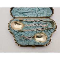 Cased silvr tea equippage set Hilliard Thomason