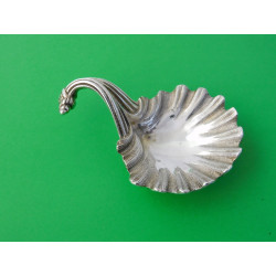 Cast convolvulus silver caddy spoon 1839 Theobalds and Atkinson