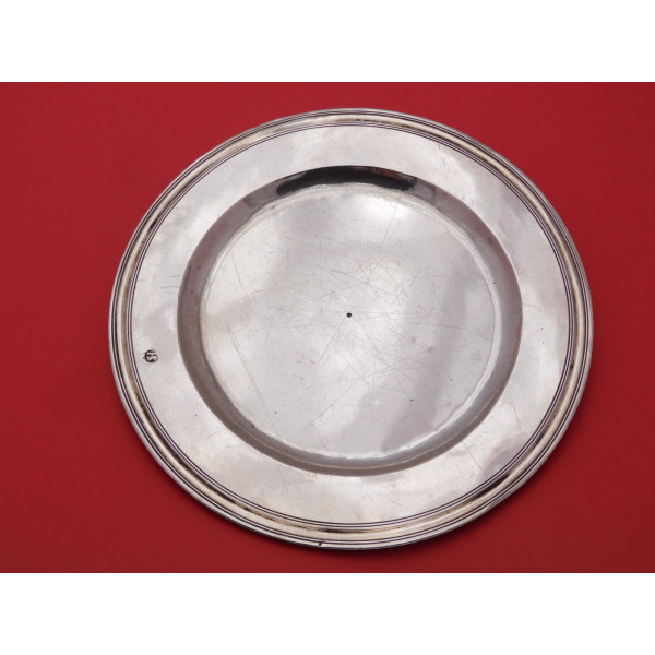 Charles II silver alms plate St John Hoyte London