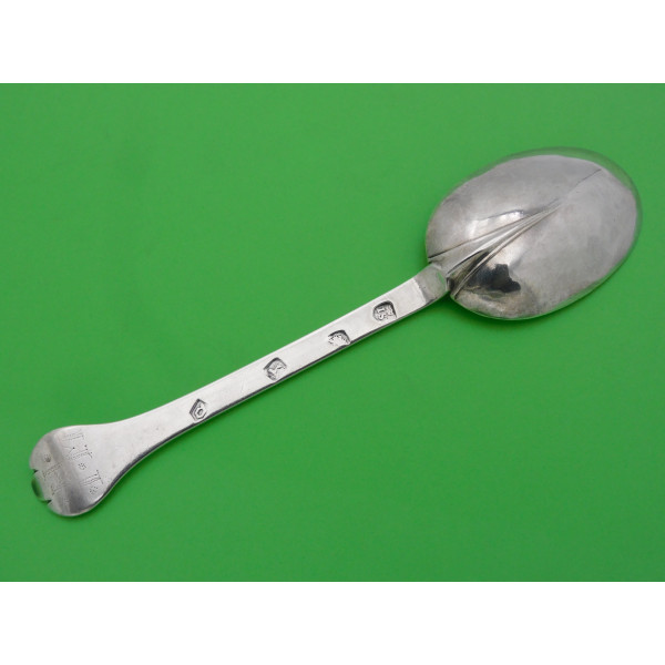 Charles II silver trefid spoon 1681 John Smith