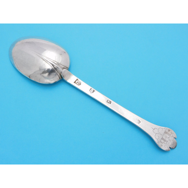 Charles II silver trefid spoon london 1675 SG