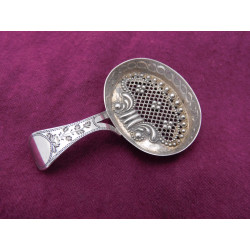 Cocks Bettridge Faux filigree silver caddy spoon 1809
