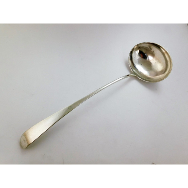 Cork silver soup ladle by Toleken Irish provincial