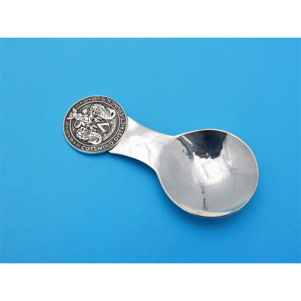 Cotswold silver caddy spoon by Guild of Handicraft