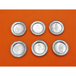 David Clayton set of miniature silver dinner plates London 1720
