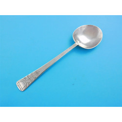 Decorated silver puritan spoon Barnstaple