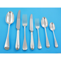 Double canteen of Victorian silver Old English pattern cutlery by George Adams