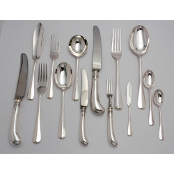 Double silver canteen in rattail