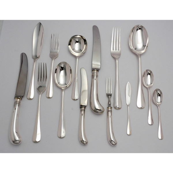Double silver canteen in rattail