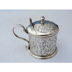 Drum Silver Mustard Pot 1852 Yapp Woodward
