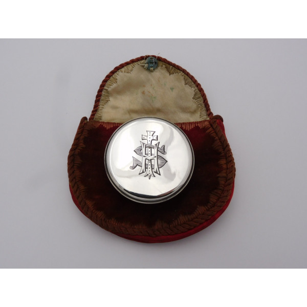 Dublin silver pyx Samuel le Bas 1876