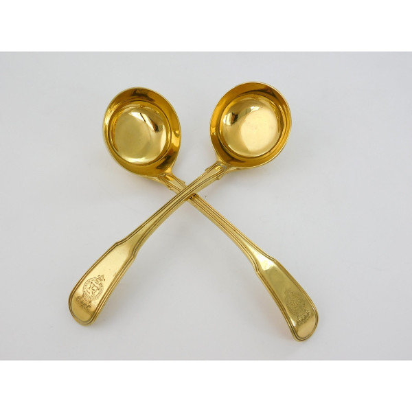 Duke of Sutherland silver gilt sauce ladles London 1806